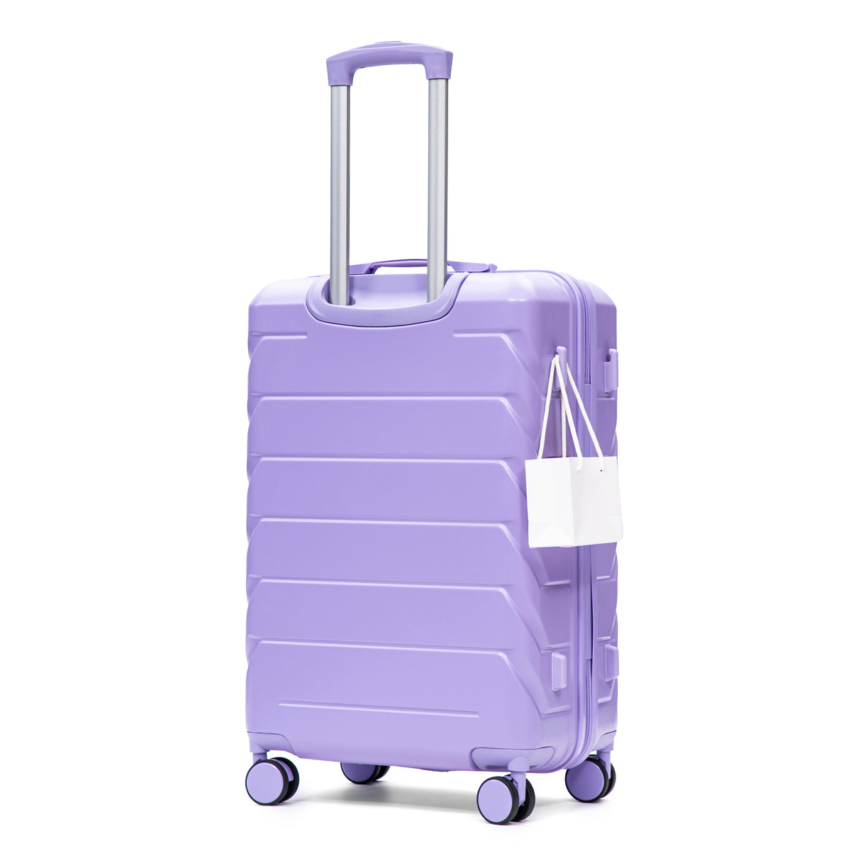 28' Large Suitcase, ABS Hardshell, Upgraded Crack-Resistant Iron Handle, Combination Lock, 360° Spinner Wheels, Side Handle, Side Hook – Durable Checked Luggage.(Blue+Purple)