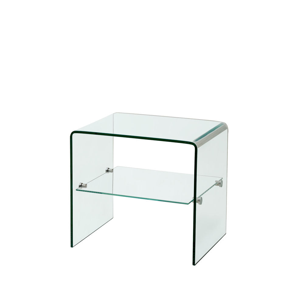 Clear Glass Side & End Table, Tempered Glass End Table Small Table