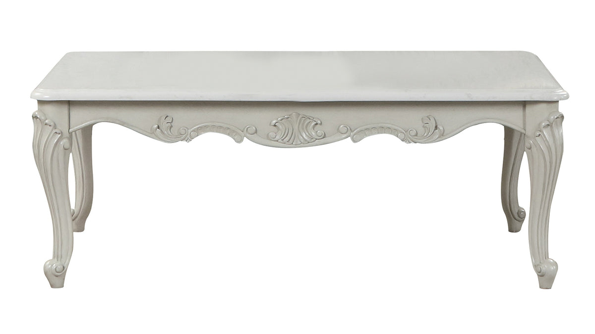 Tuscan Traditional Style Coffee Table made with wood in Silver