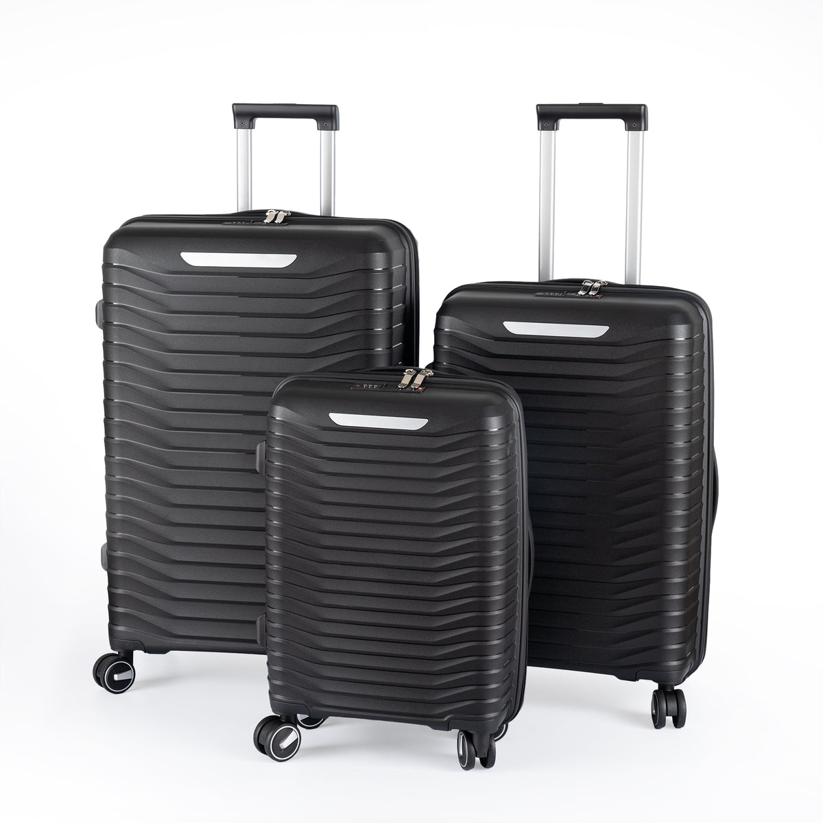 2303BLack Hardside Luggage Sets 3 Pieces, Expandable Luggages Spinner Suitcase with TSA Lock Lightweight Carry on Luggage 19inch 23inch 27inch