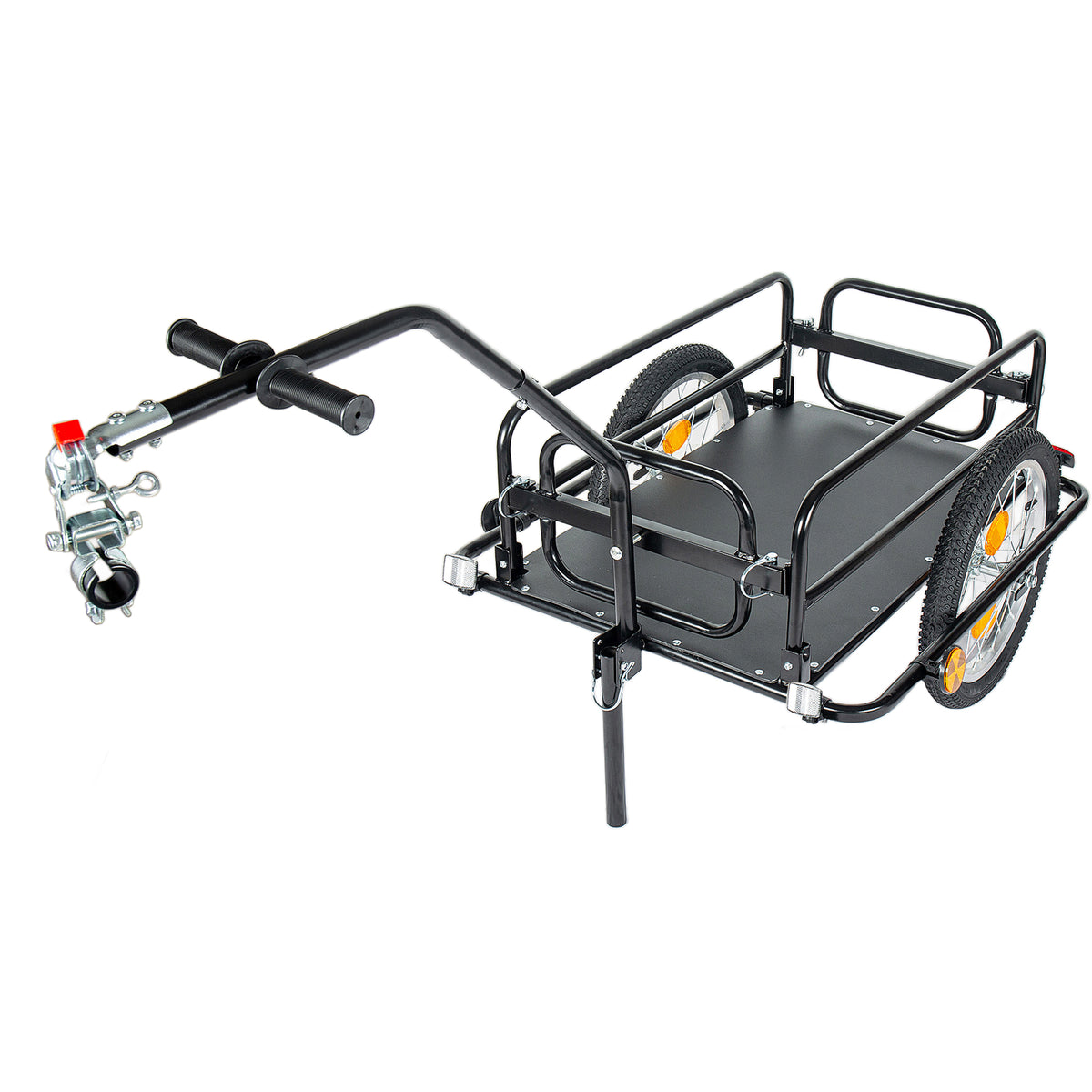 Bike Cargo Trailer, 88 lbs Load Capacity, Heavy-Duty Bicycle Wagon Cart, Foldable Compact Storage with Universal Hitch