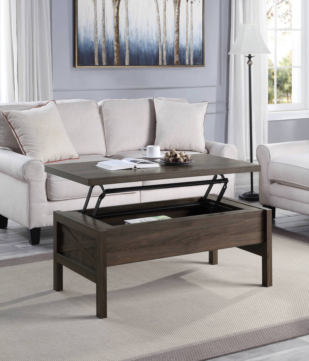 Zola Walnut Finish Coffee Table W/Lift Top