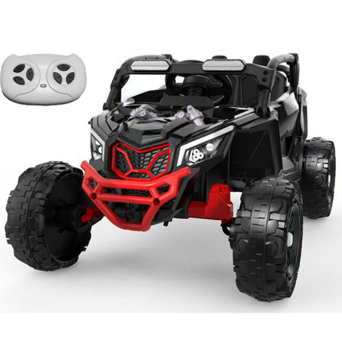 24V 400W Kids Ride on Car UTV W/Parents Remote Control,4-wheel suspension, 3 Speed, Power display,Bluetooth,MP3,Music,LED Light, Provide a speed of 4-8KM/H For Kids Age 3+ years old (BLACK)
