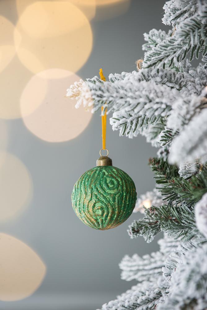 D3' Christmas Ball Ornaments, Glass Decorative Hanging Ball Christmas Tree Ornaments for Holiday Party Decorations, Set of 12