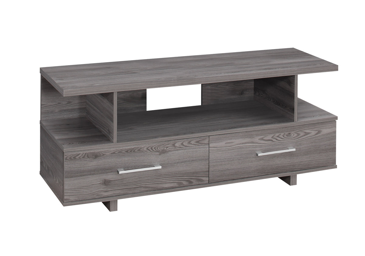 Tv Stand, 48 Inch, Console, Media Entertainment Center, Storage Cabinet, Living Room, Bedroom, Grey Laminate, Contemporary, Modern