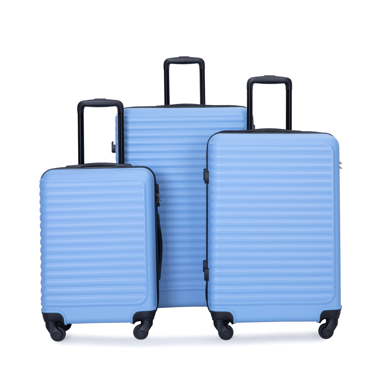 Luggage Sets 3 Piece,Suitcases with Wheels Hardshell,Lightweight Travel Suitcase Sets with TSA Lock,Light Blue,20/24/28inch