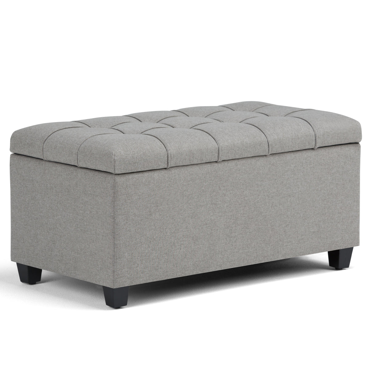 Sienna - Storage Ottoman Bench - Dove Grey