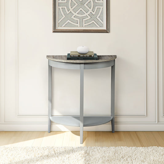 Justino Natural Oak & Gray Finish Console Table