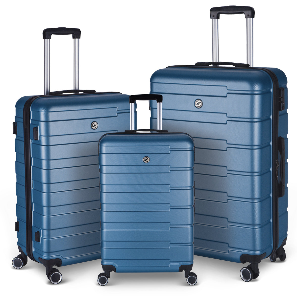 Luggage Suitcase 3 Piece Sets Hardside Carry-on luggage with Spinner Wheels 20'/24'/28'