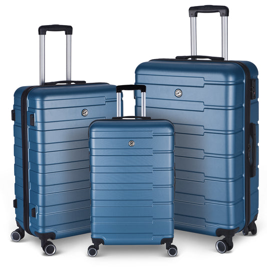 Luggage Suitcase 3 Piece Sets Hardside Carry-on luggage with Spinner Wheels 20'/24'/28'