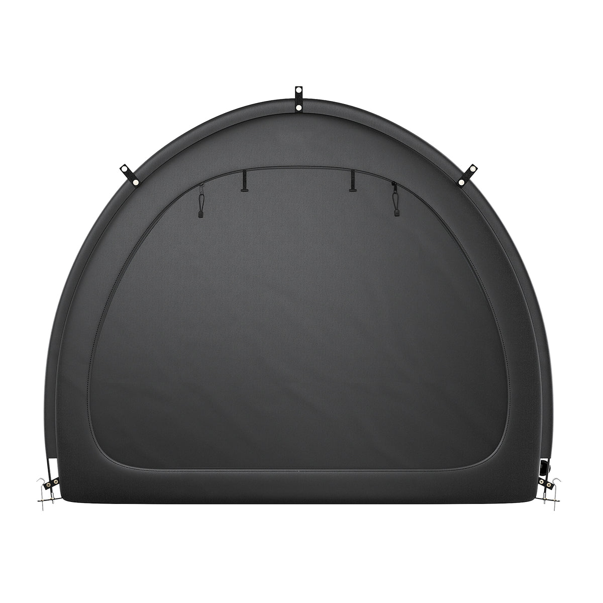 Bike Storage Tent, 4 to 5 Bikes, Outdoor Spacious Bike Storage Tent with Ventilated Window, Waterproof Fan-Shaped Bike Tent with High Strength Fiberglass & Double Door, Fit for Bicycle