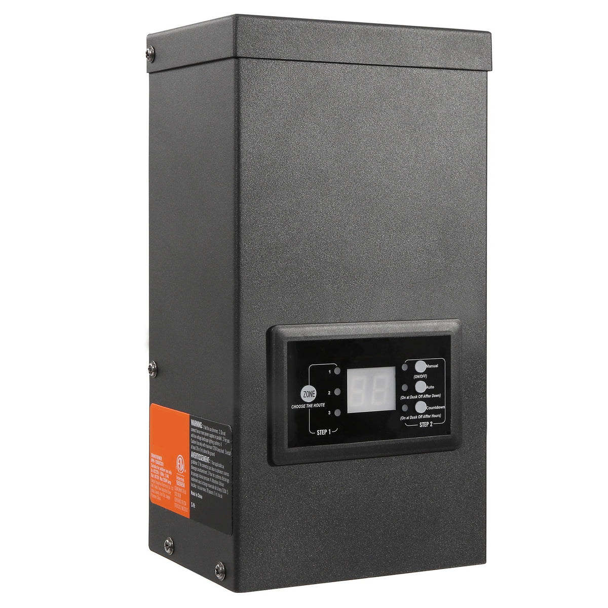 300W Low Voltage Landscape Transformer with Timer and Photocell Sensor, Waterproof Landscape Lighting Transformer, 120V AC to 12V/14V AC for Outdoor, Spotlight, Pathway Light, Pool light, ETL