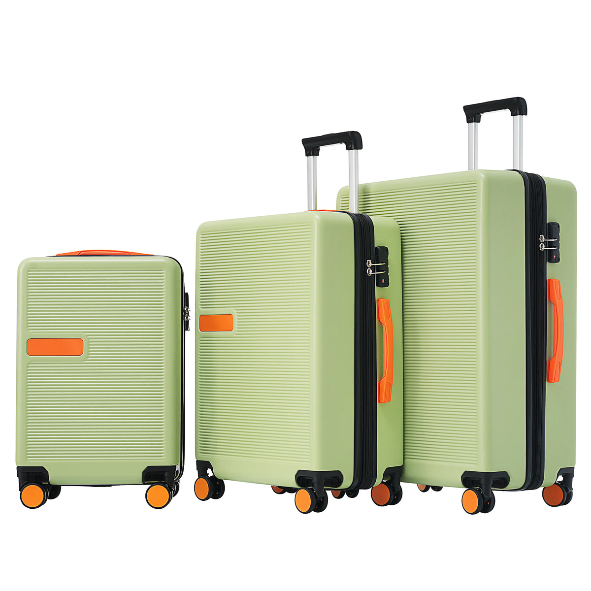 Contrast Color 3 Piece Luggage Set Hardside Spinner Suitcase with TSA Lock 20' 24' 28' Available