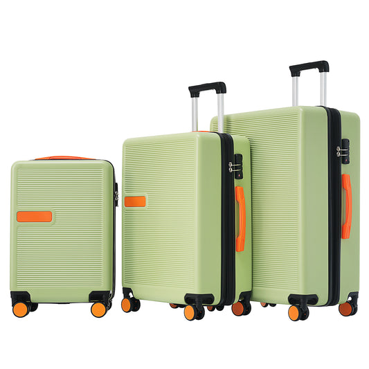Contrast Color 3 Piece Luggage Set Hardside Spinner Suitcase with TSA Lock 20' 24' 28' Available
