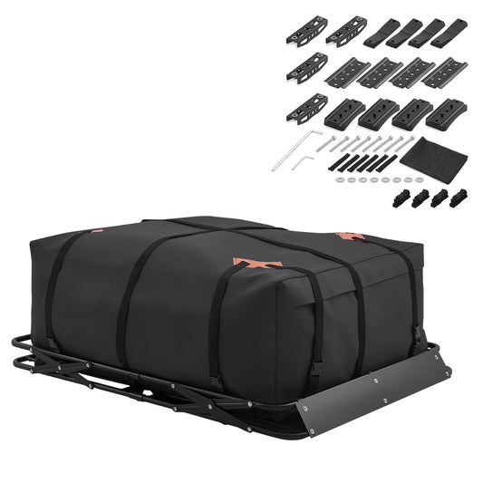Roof Rack Cargo Basket, 51 x 36 x 4 in, Heavy Duty Roof Top Carrier Basket with Folding Design, 200 lbs Capacity, All-Weather Easy-Install Car Top Luggage Holder, Universal Fit for SUV Truck Car