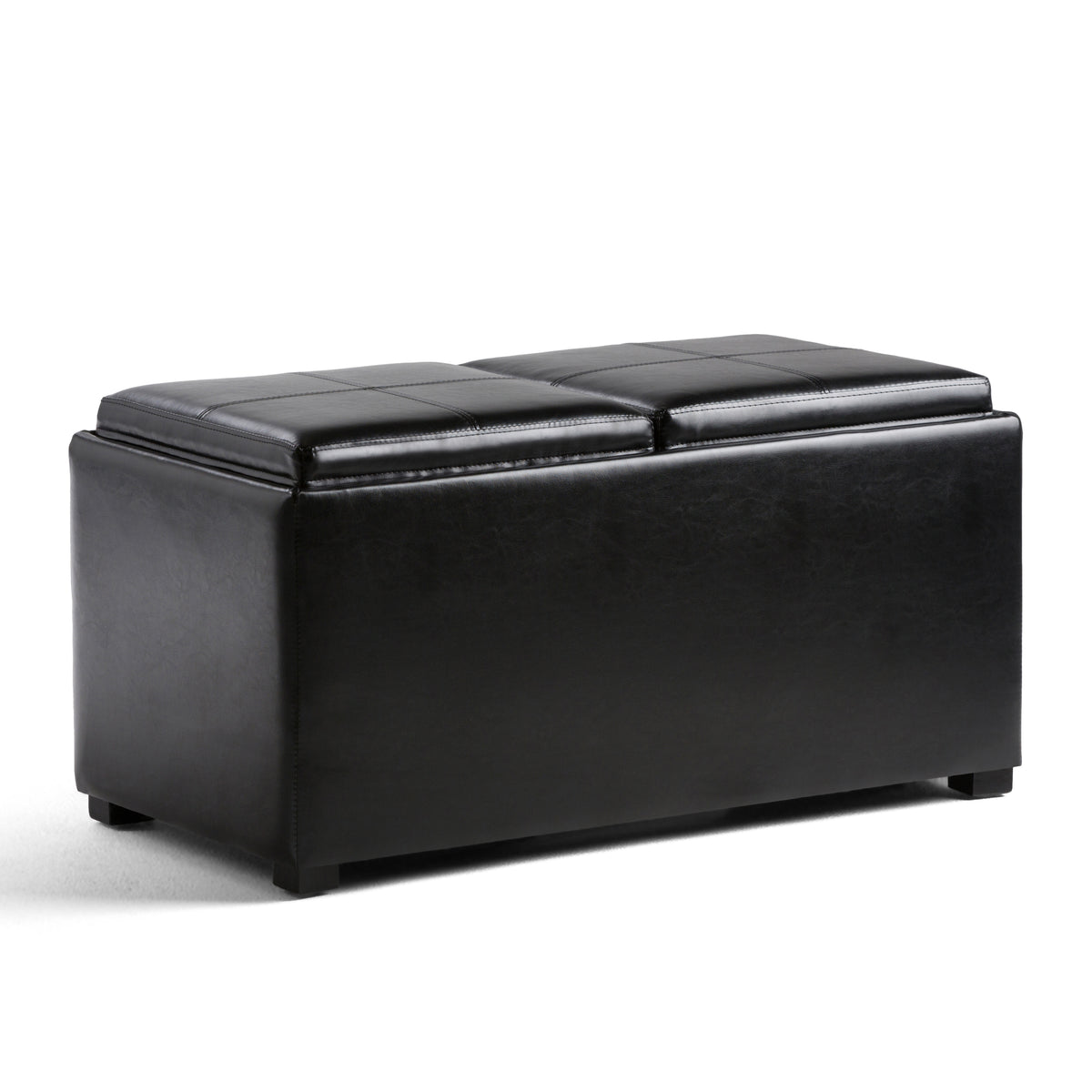Avalon - 5 Piece Storage Ottoman - Midnight Black