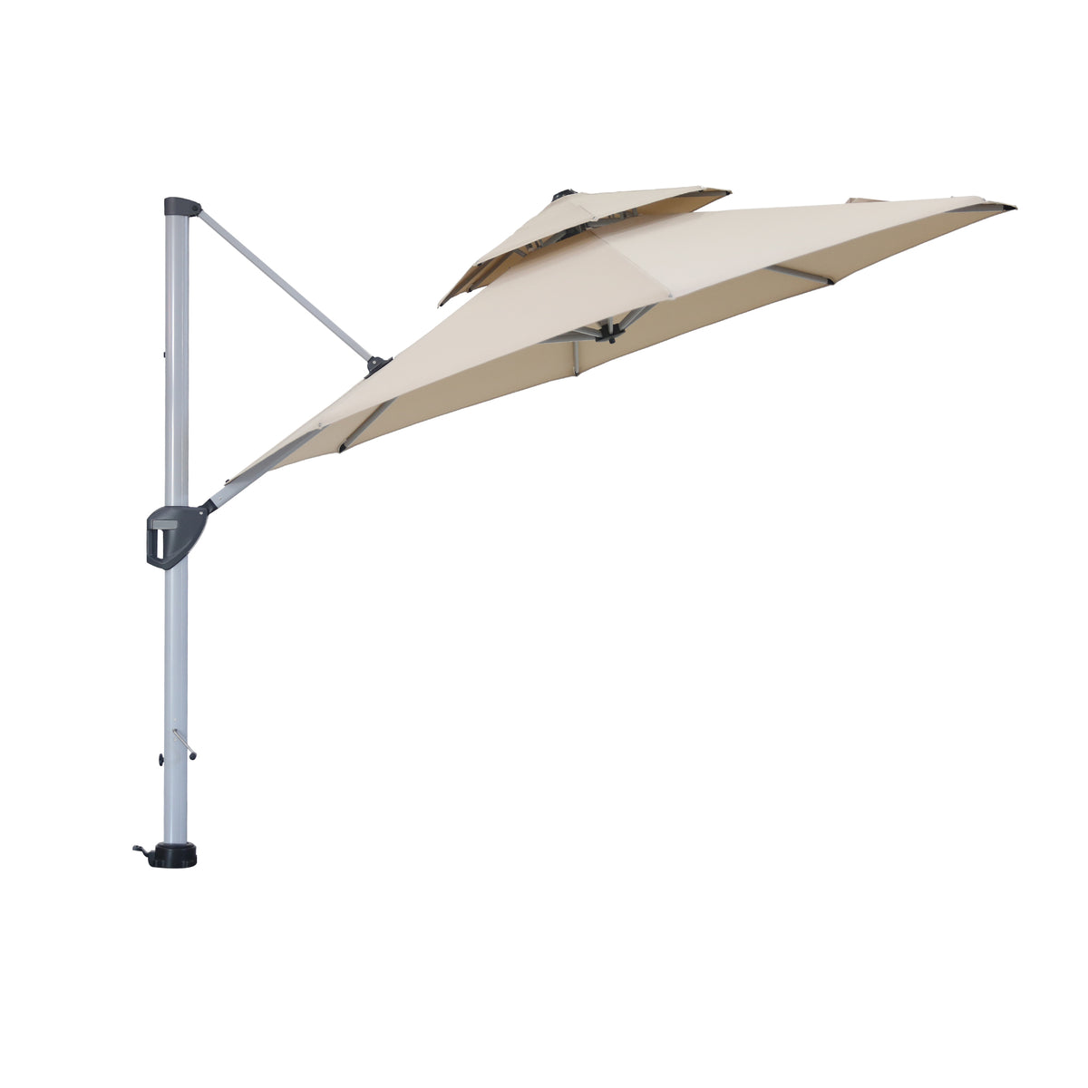 11ft Patio Cantilever Octagonal Outdoor Umbrella With Umbrella Cover