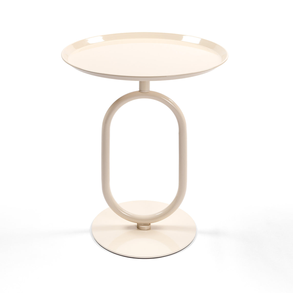 Lantern-shaped Metal End Table, Small Round Side Table, Modern Coffee Drink Cocktail Table, Small Accent Pedestal Table for Living Room Corners Small Spaces, 21.3'' Height
