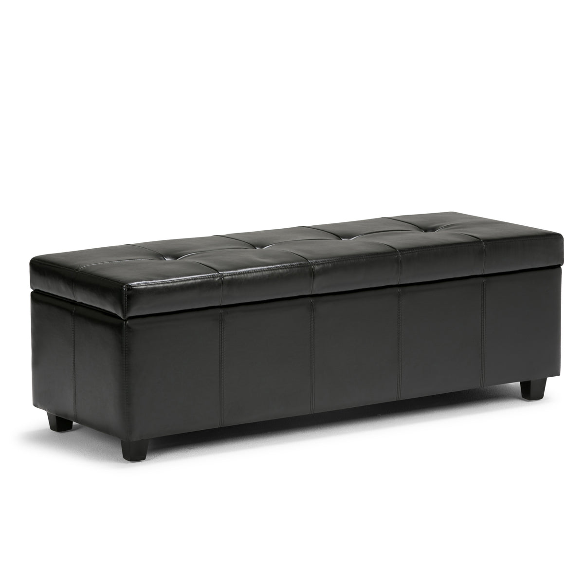 Castleford - Storage Ottoman - Midnight Black