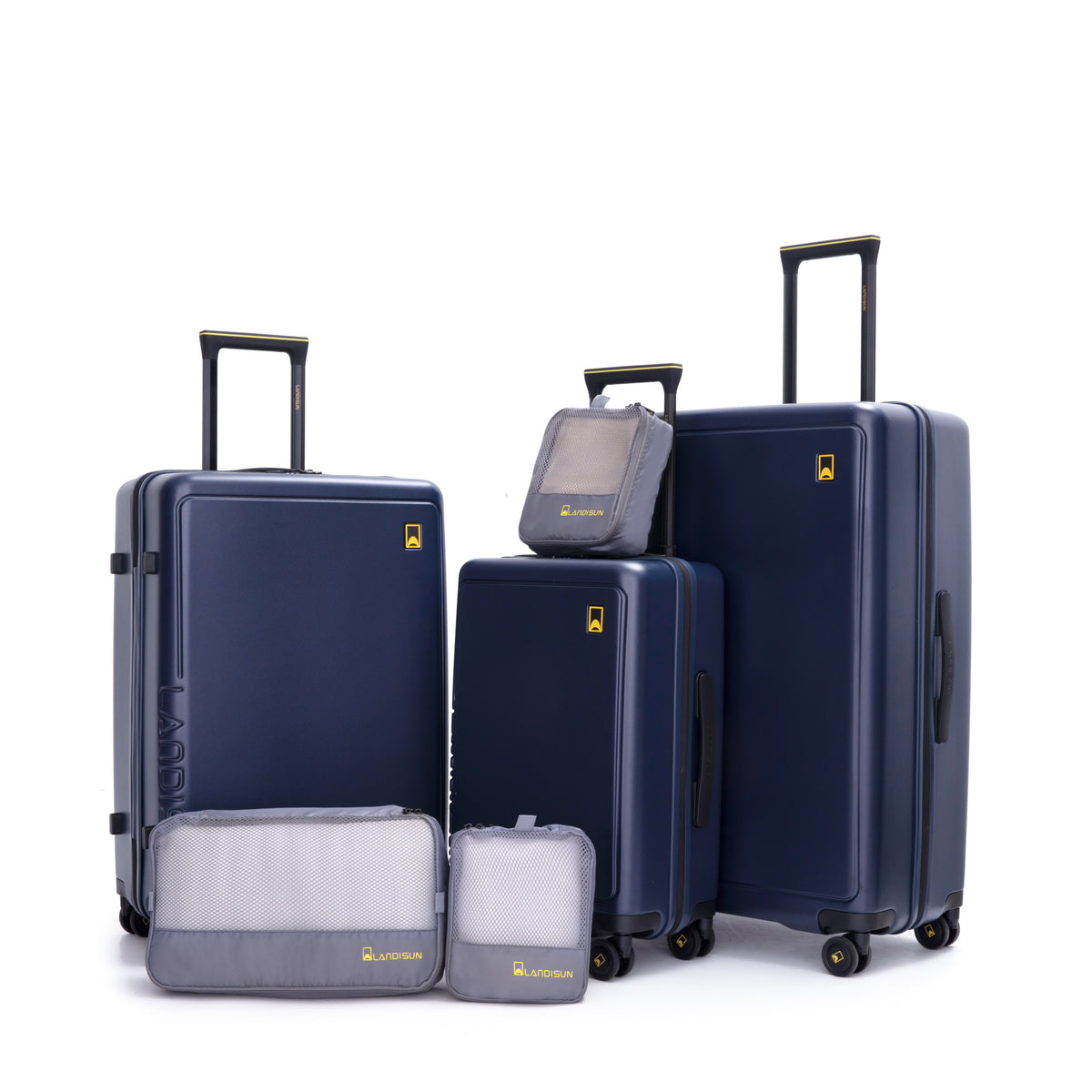 3pc Lining storage bag Three-piece Luggage,Suitcases with Wheels,ABS Lightweight Carry On Suitcase,Hard Shell Luggage BLUE