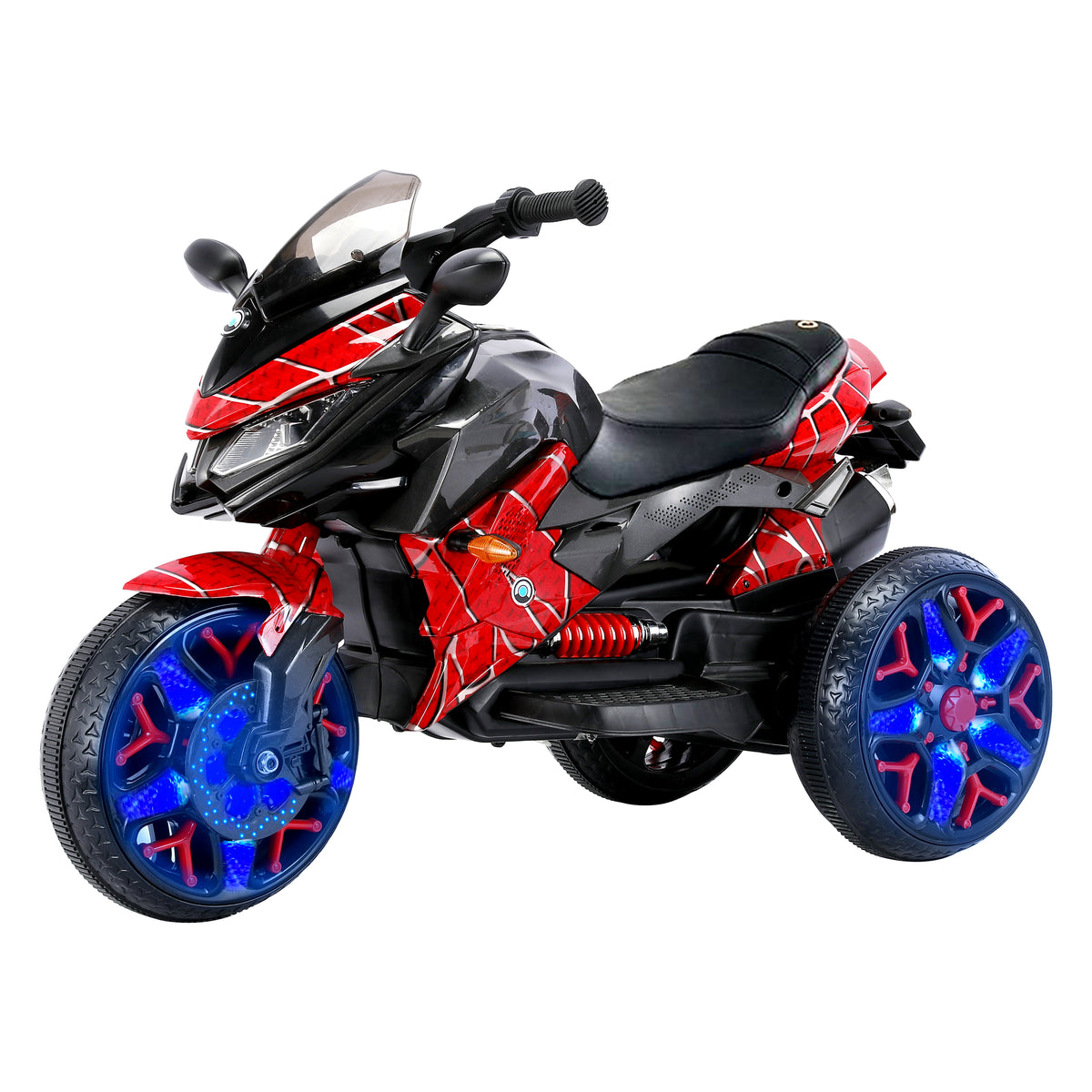Electric motorcycle  12 V Kids toys motorcycle/Kids electric car/electric ride on toys  for  3 4 5 6 years Boys Girls with Training  Wheels/manual throttle/ drive by hand/Lighting  wheels