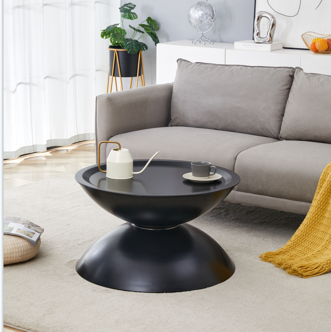BLCK  coffee round tables with STORGE MOVABLE TABLE TOP MULTIFUNCTIONAL END SIDE TABLE
