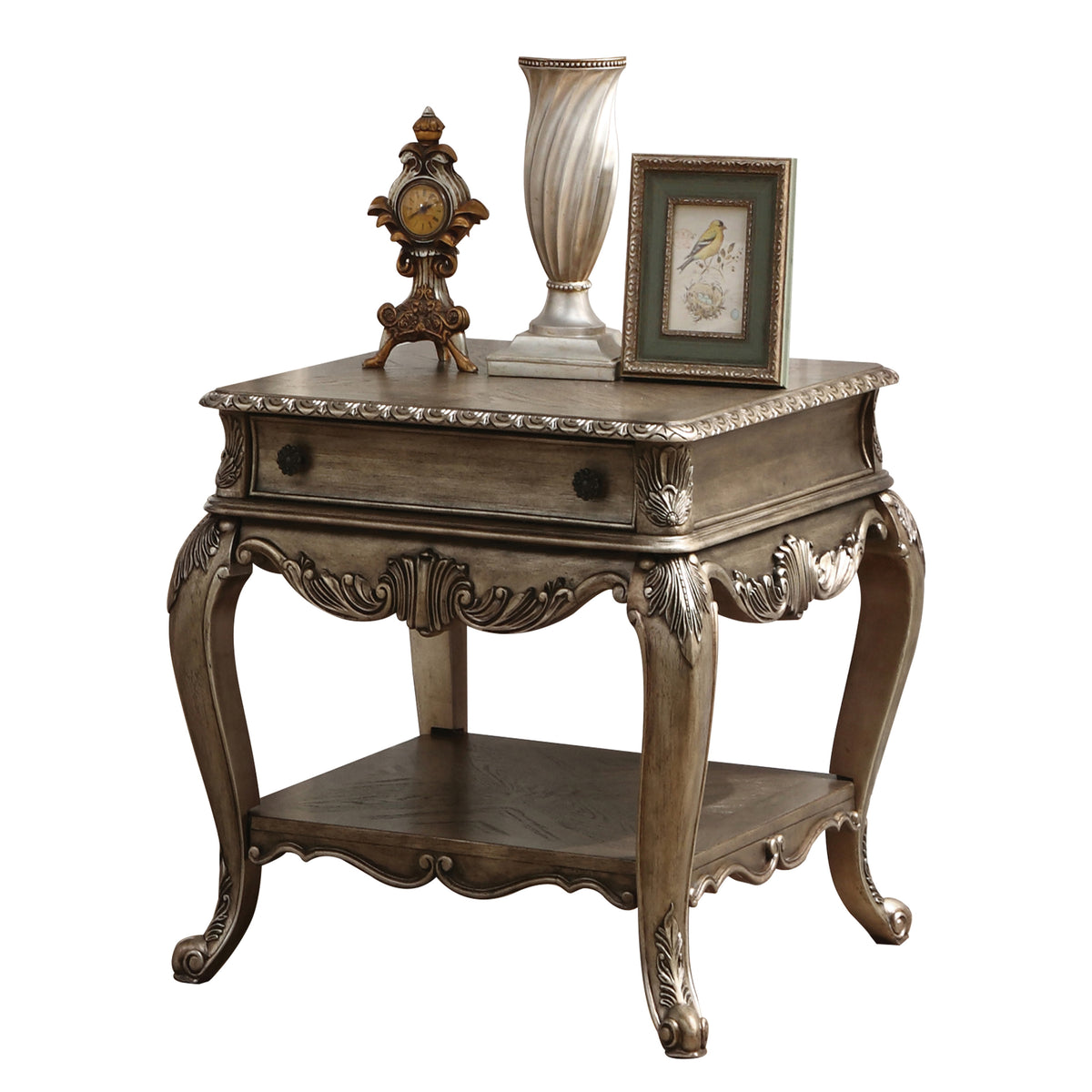 Vintage Oak Rectangular End Table