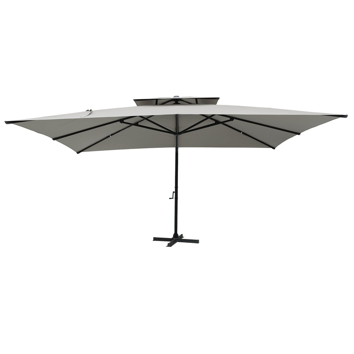 3*3M Double Top Bright Shade Umbrella(Gray)