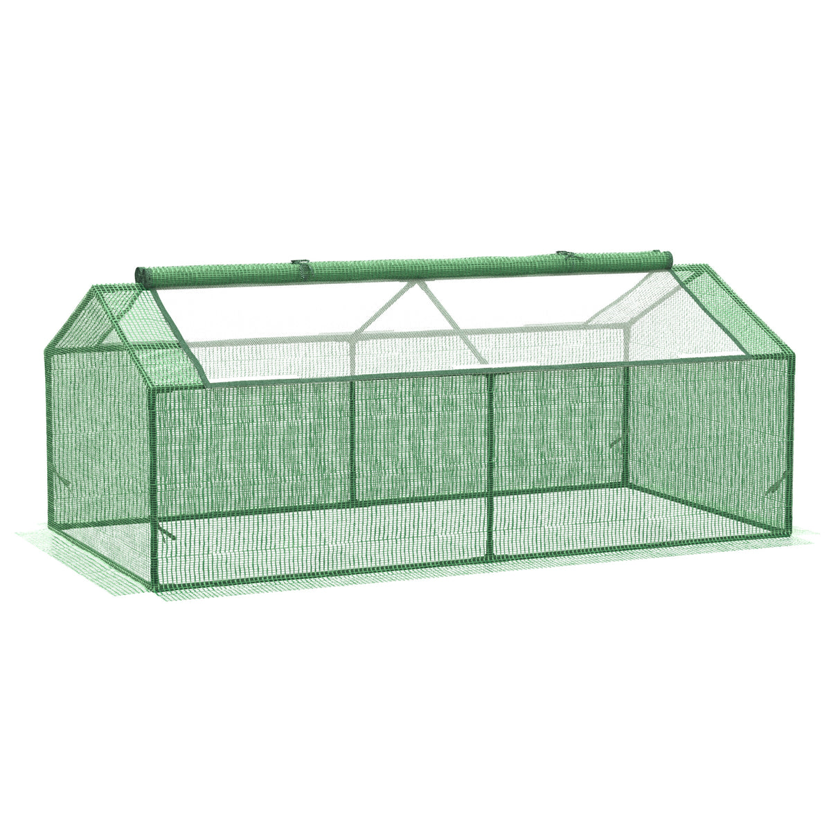 Outsunny 71' x 36' x 28' Mini Greenhouse Portable Hot House for Plants with Large Zipper Windows for Outdoor, Indoor, Garden, Green