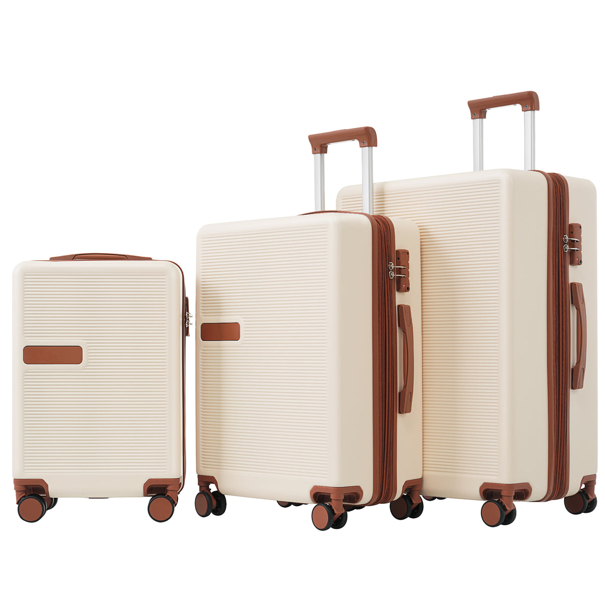 Contrast Color 3 Piece Luggage Set Hardside Spinner Suitcase with TSA Lock 20' 24' 28' Available