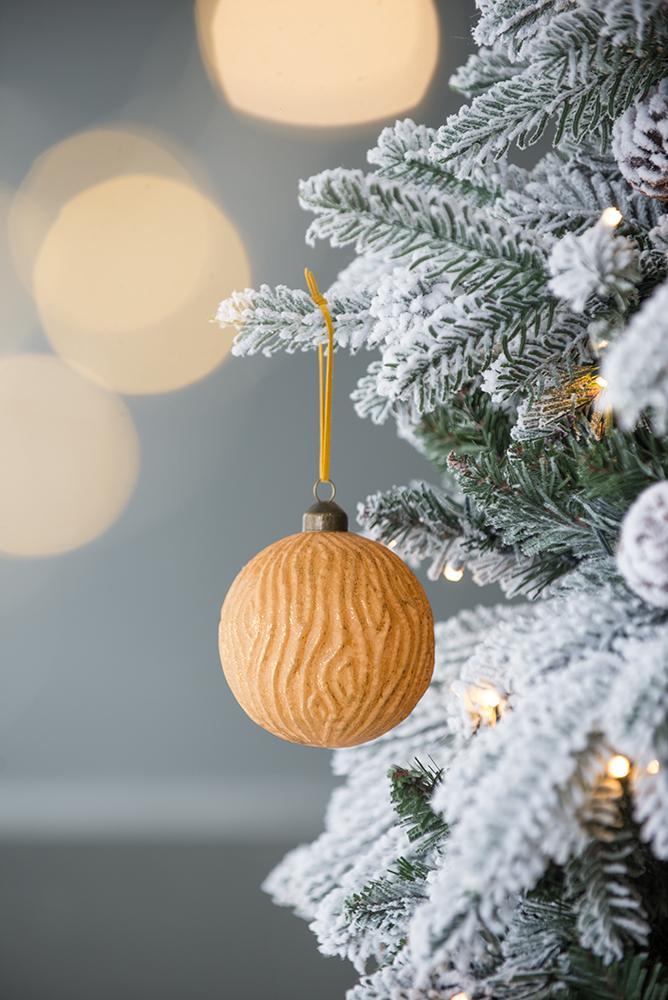 D3.9' Christmas Ball Ornaments, Glass Decorative Hanging Ball Christmas Tree Ornaments for Holiday Party Decorations, Set of 6