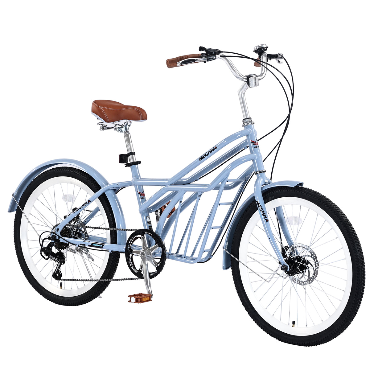 6 Speed, Steel Frame, Multiple Colors 24 Inch Bike,Commuter Bike for Adults