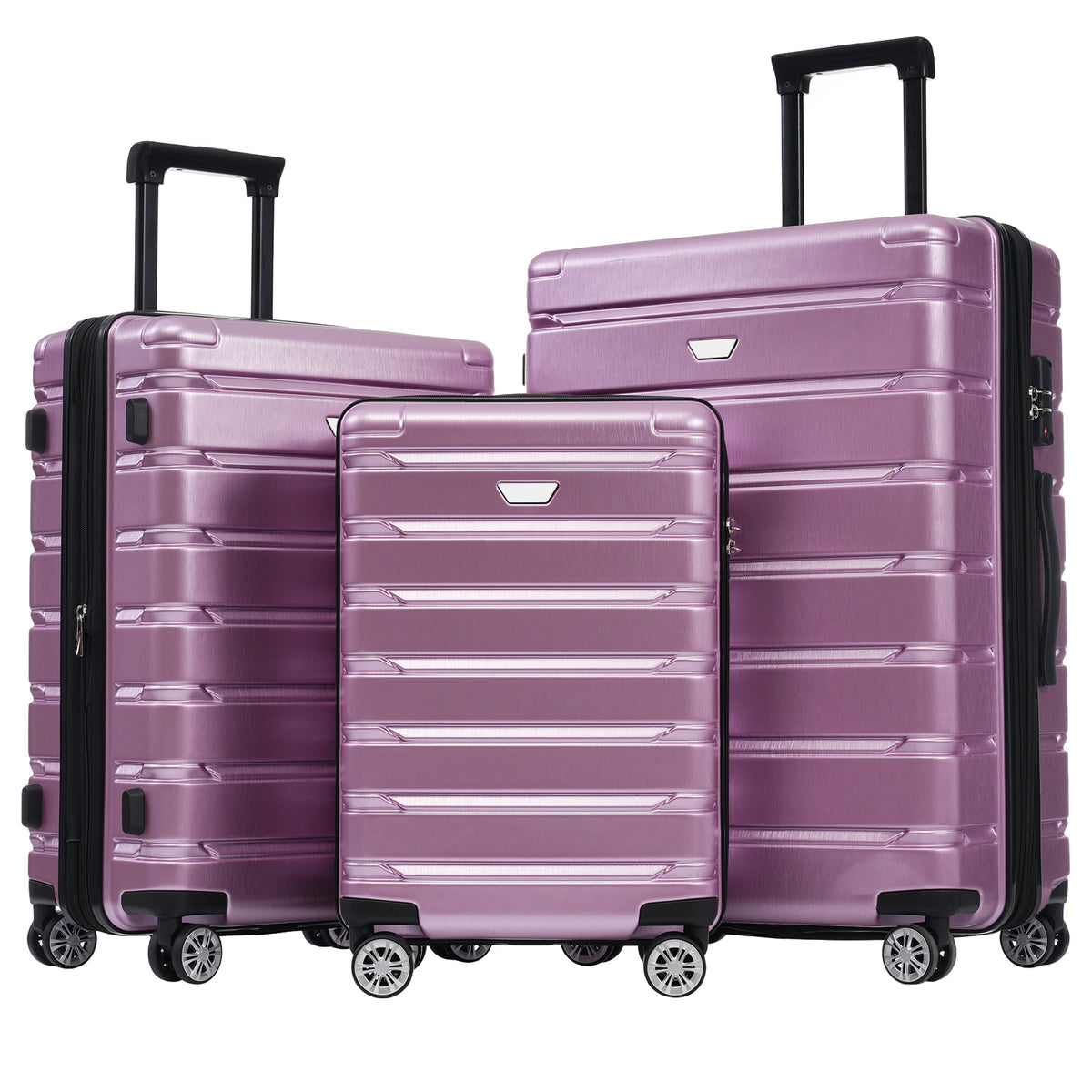 3 Piece Luggage Set Suitcase Set, Lightweight Durable Suitcase with Wheels and TSA Lock, Expandable Travel Family Luggage for Men Women 20' 24' 27'