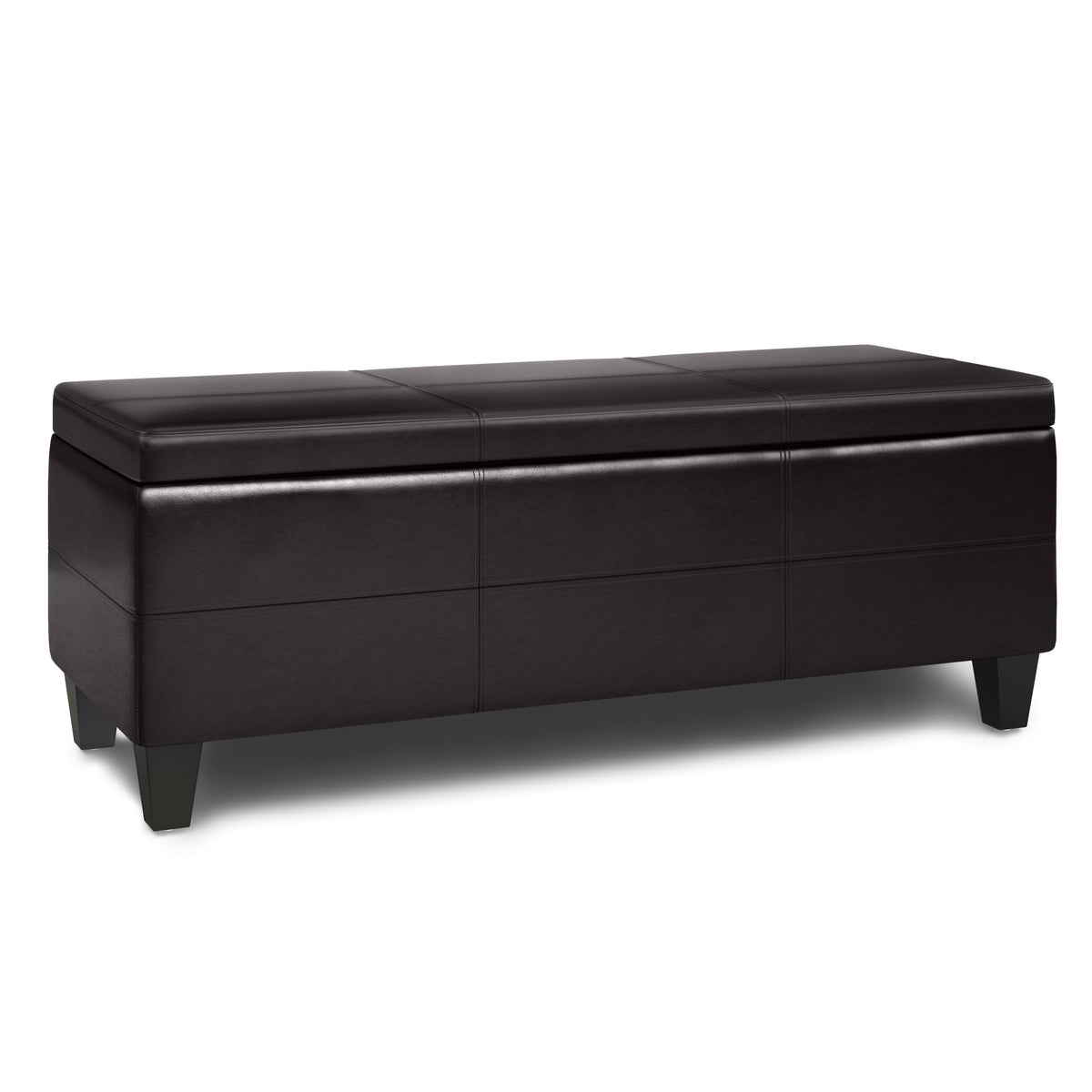 Afton - Storage Ottoman Bench - Tanners Brown