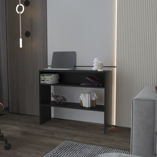 Black Console Table with Open Storage