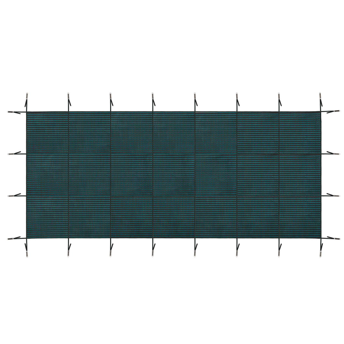 Swimming Pool Safety Cover for 16x34ft Rectangular Underground Pools, Blue Mesh, High-Strength PP Material with Triple Stitching and Complete Installation Kit