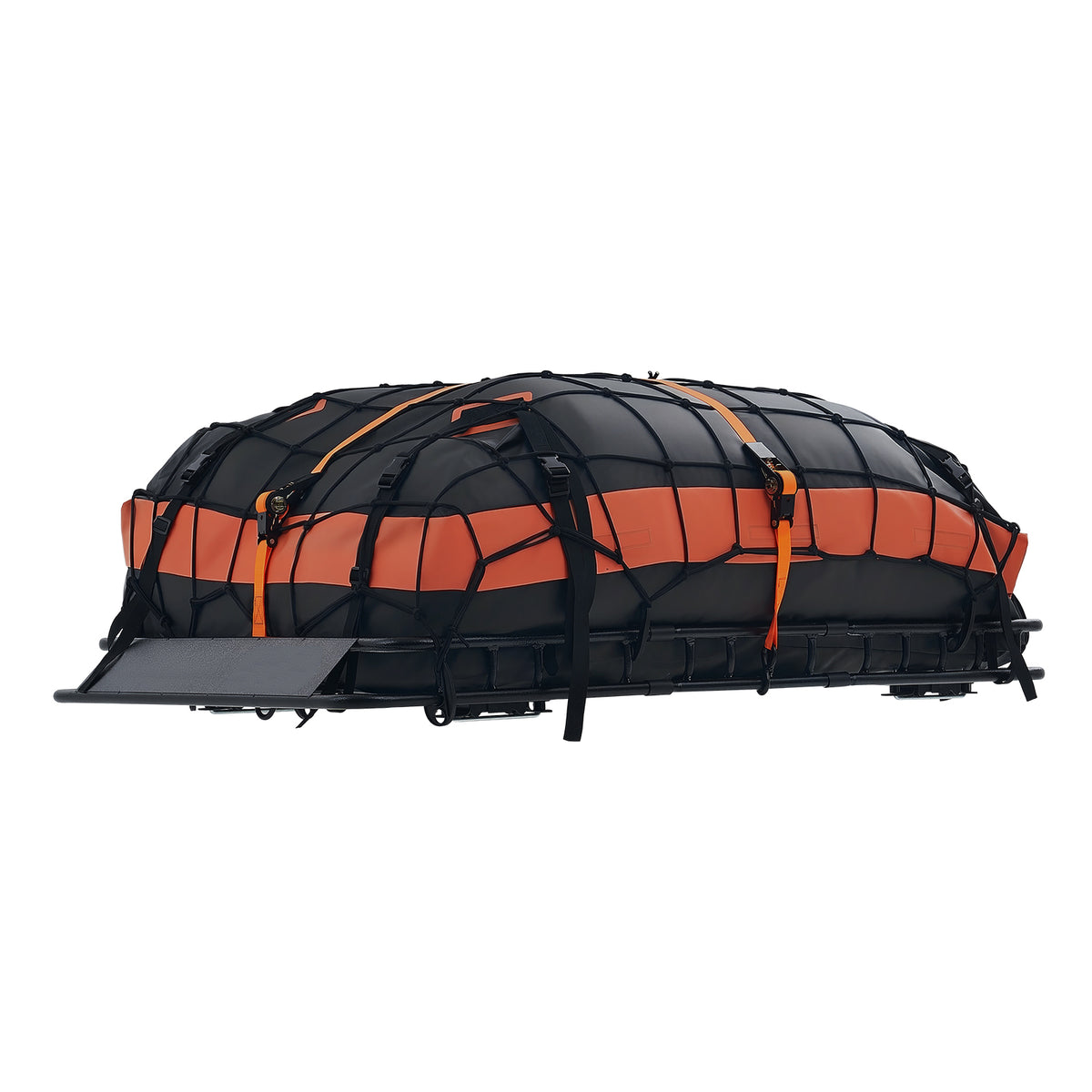 Roof Rack Cargo Basket, 54 x 34 x 4 in, Heavy Duty Roof Top Carrier Basket with Waterproof Bag, Cargo Net, Ratchet Straps, 200 lbs Capacity, Universal Car Top Luggage Holder, for SUV Truck Car