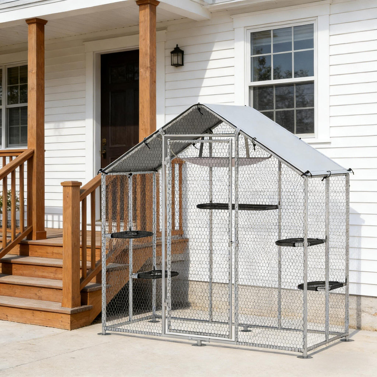 Pet Cage,Walk-in Cat Patio Enclosure Cage,Large Catio Outdoor Cat Enclosure