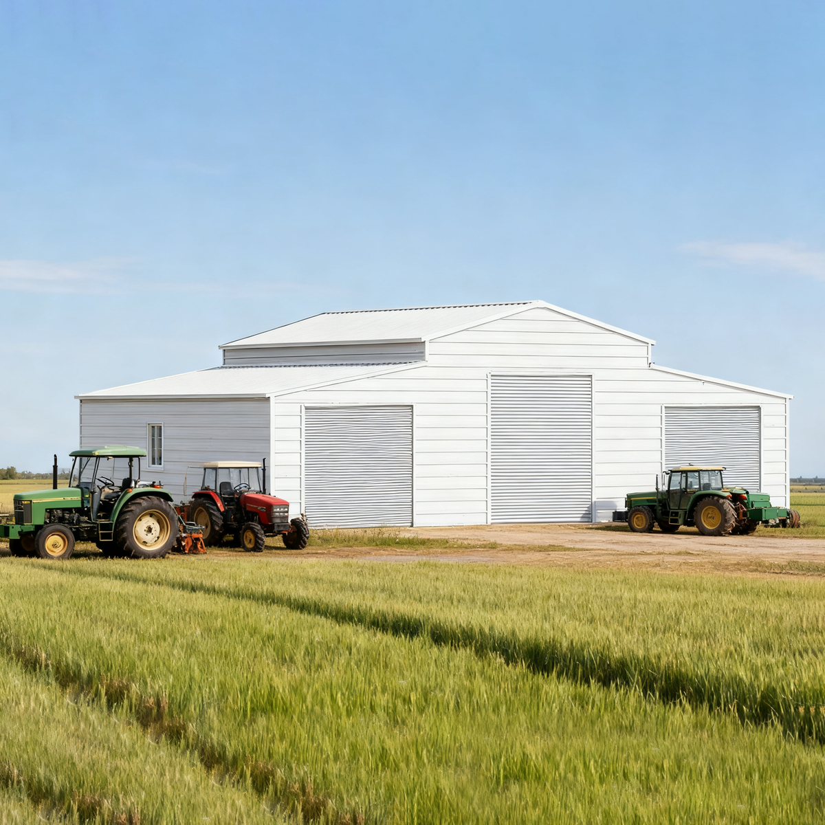 42FT x 30FT Heavy-Duty Metal Garage Storage Shed – Weather-Resistant Steel Structure for Home & Farm Use - The customer must have unloading capabilities, such as a forklift or crane
