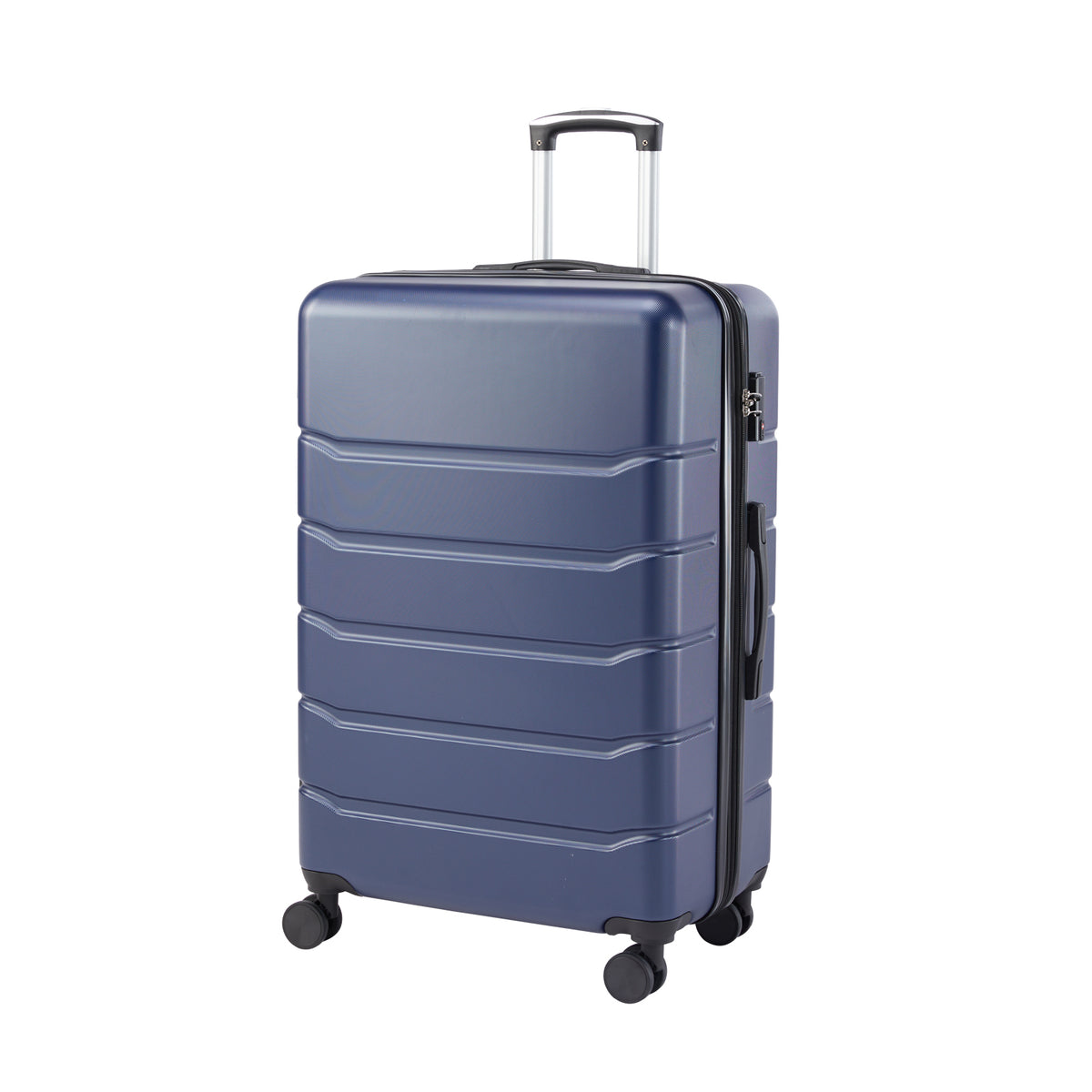 Hard sided expand suitcase with rotating wheels, TSA lock, retractable handle, blue, 20'