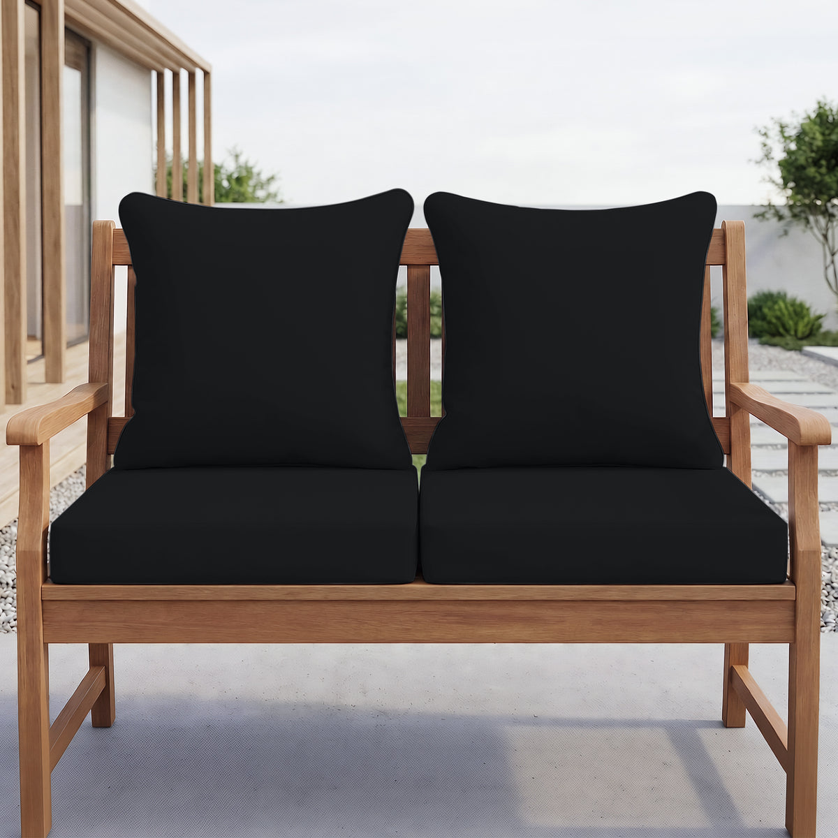Outdoor Deep Seat Cushion Set 24x24inch Waterproof Patio Furniture Cushions Fade Resistant Outdoor Cushions for Chair, Sofa, and Couch