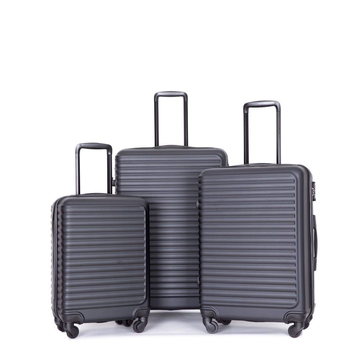 Luggage Sets 3 Piece,Suitcases with Wheels Hardshell,Lightweight Travel Suitcase Sets with TSA Lock, Black,20/24/28inch