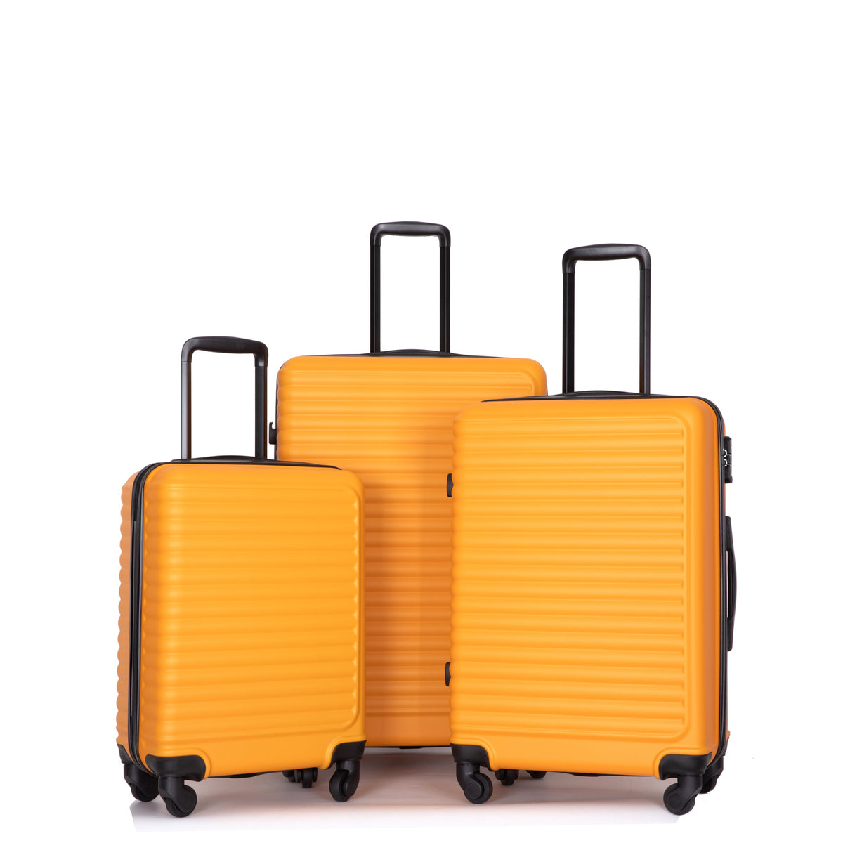 Luggage Sets 3 Piece,Suitcases with Wheels Hardshell,Lightweight Travel Suitcase Sets with TSA Lock,Orange,20/24/28inch