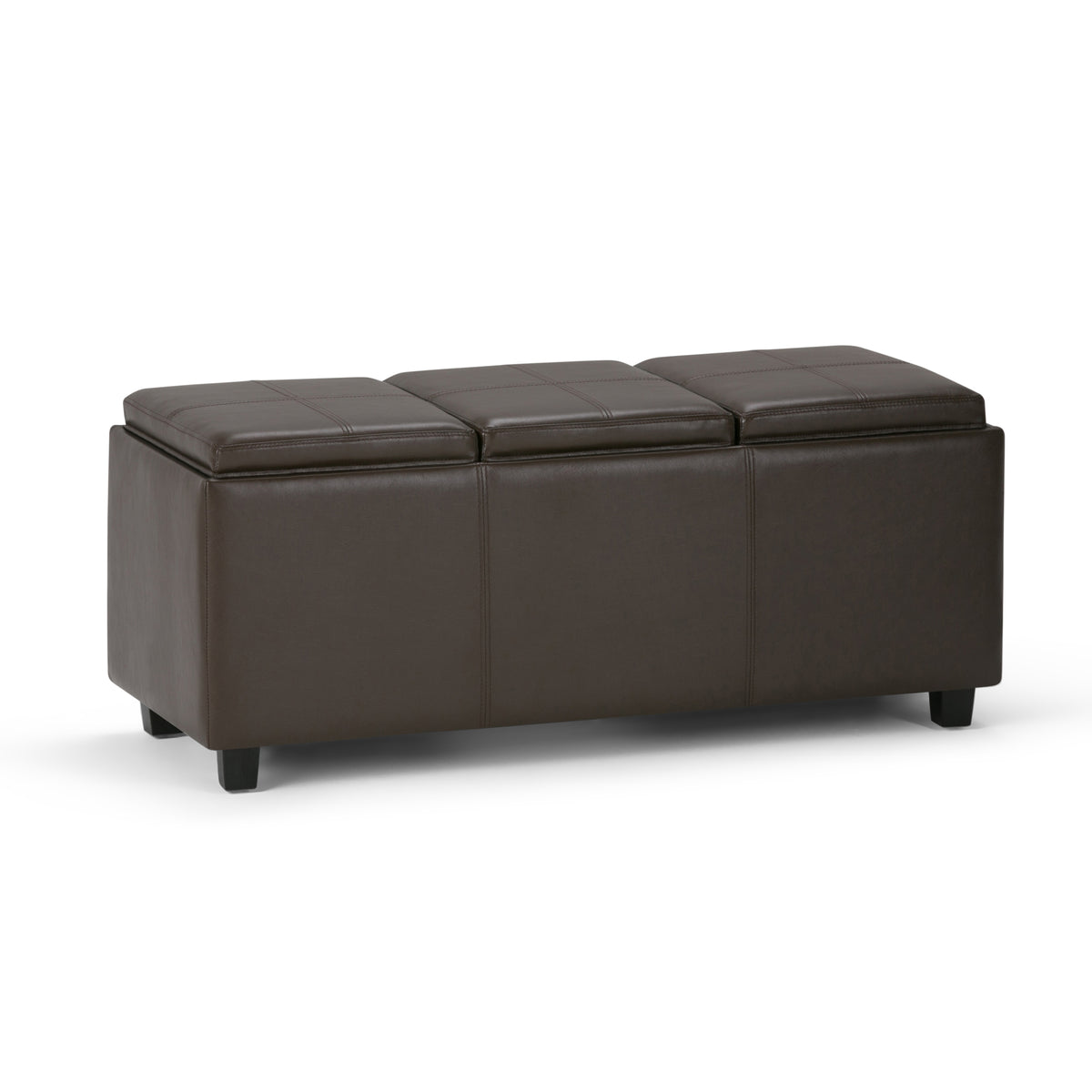 Avalon - Storage Ottoman - Chocolate Brown
