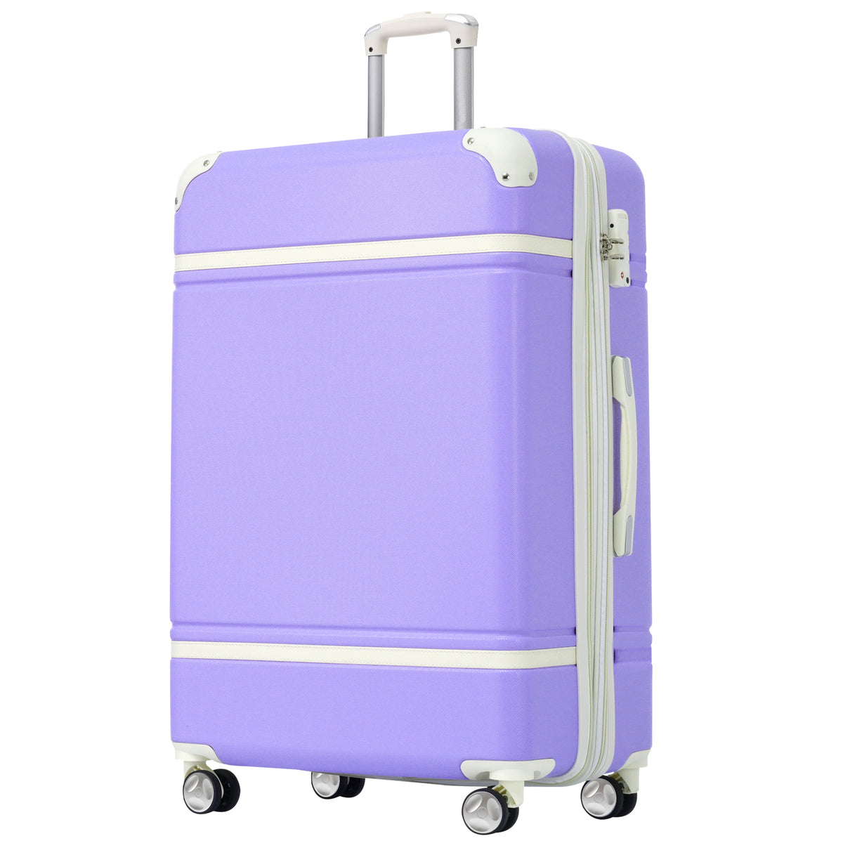 Hardshell Luggage with TSA lock , 28' Expandable Lightweight Suitcase with Spinner Wheels, Single Vintage Luggage,Purple