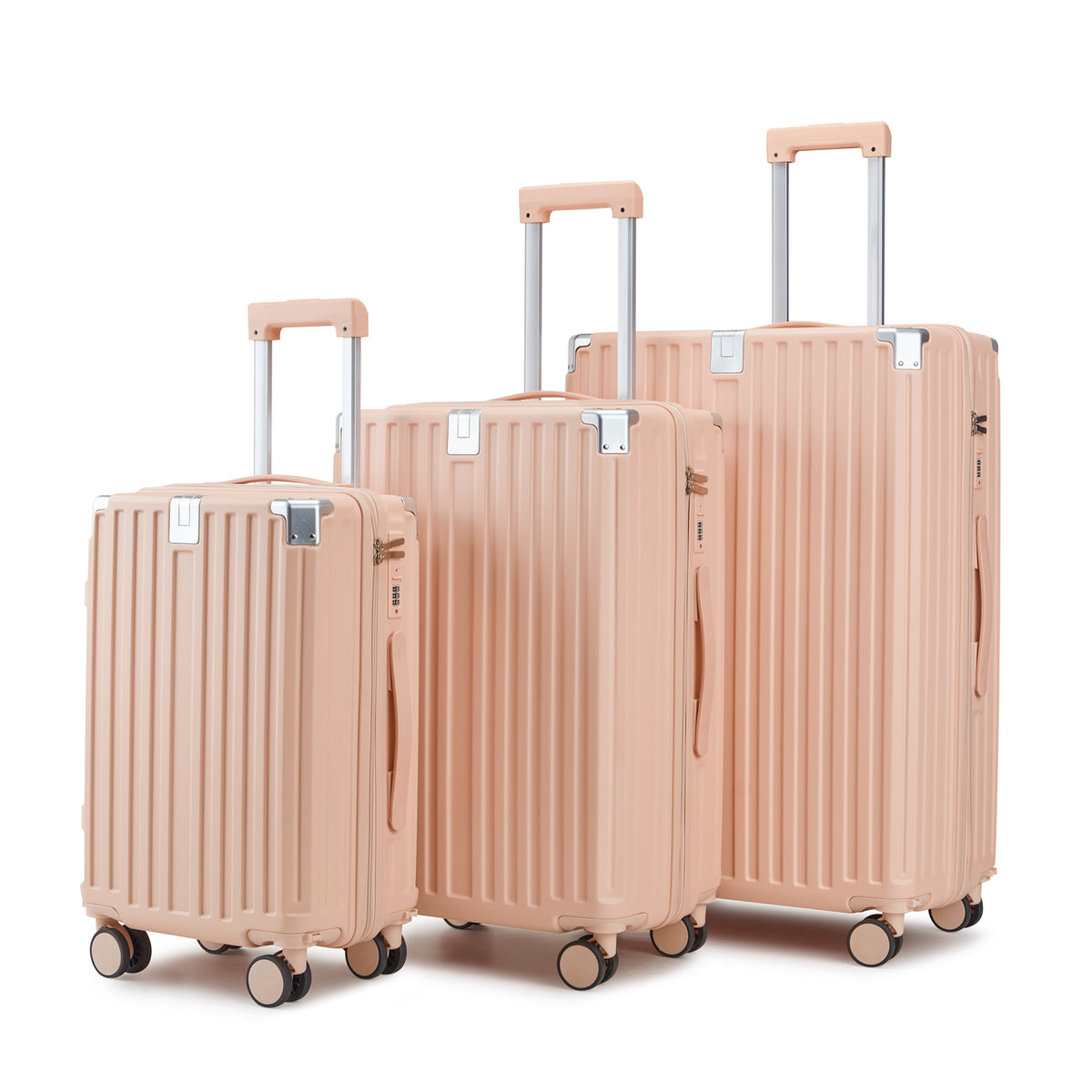 3-Piece Large-Capacity Luggage with Removable Wheels