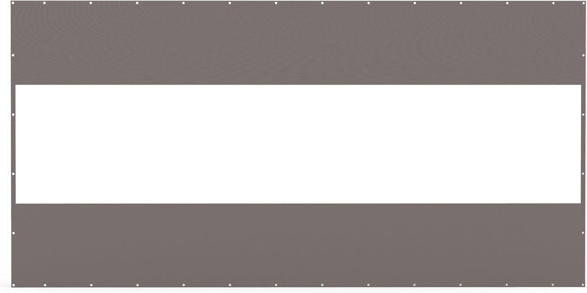 Heavy Duty Outdoor Clear Panel Curtain, 18 oz Waterproof PVC Polyester Curtain, Weather Resistant & Tearproof for Patios, Gazebos, Pergolas, Privacy Screen (8'H x 16'W, Gray)