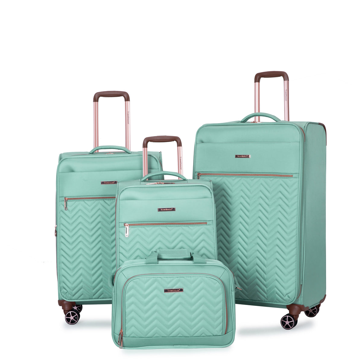 4-Piece Set (16/20/24/28) ,Softshell Suitcase Spinner Wheels Terylene Luggage Sets Carry On Suitcase  Luggage  Lightweight Durable Suitcase  Green