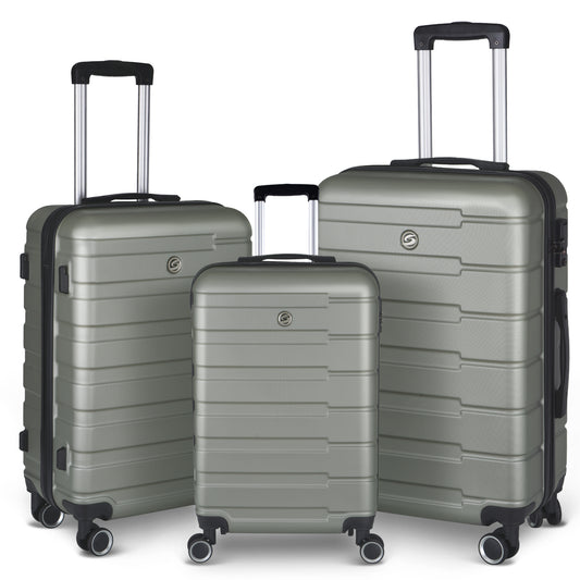 Luggage Suitcase 3 Piece Sets Hardside Carry-on luggage with Spinner Wheels 20'/24'/28'