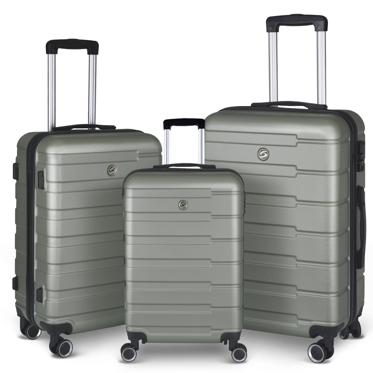 Luggage Suitcase 3 Piece Sets Hardside Carry-on luggage with Spinner Wheels 20'/24'/28'